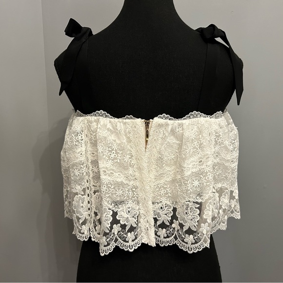 SALONI Skirt & Top in Ivory Lace, size 6 - Picture 9 of 16